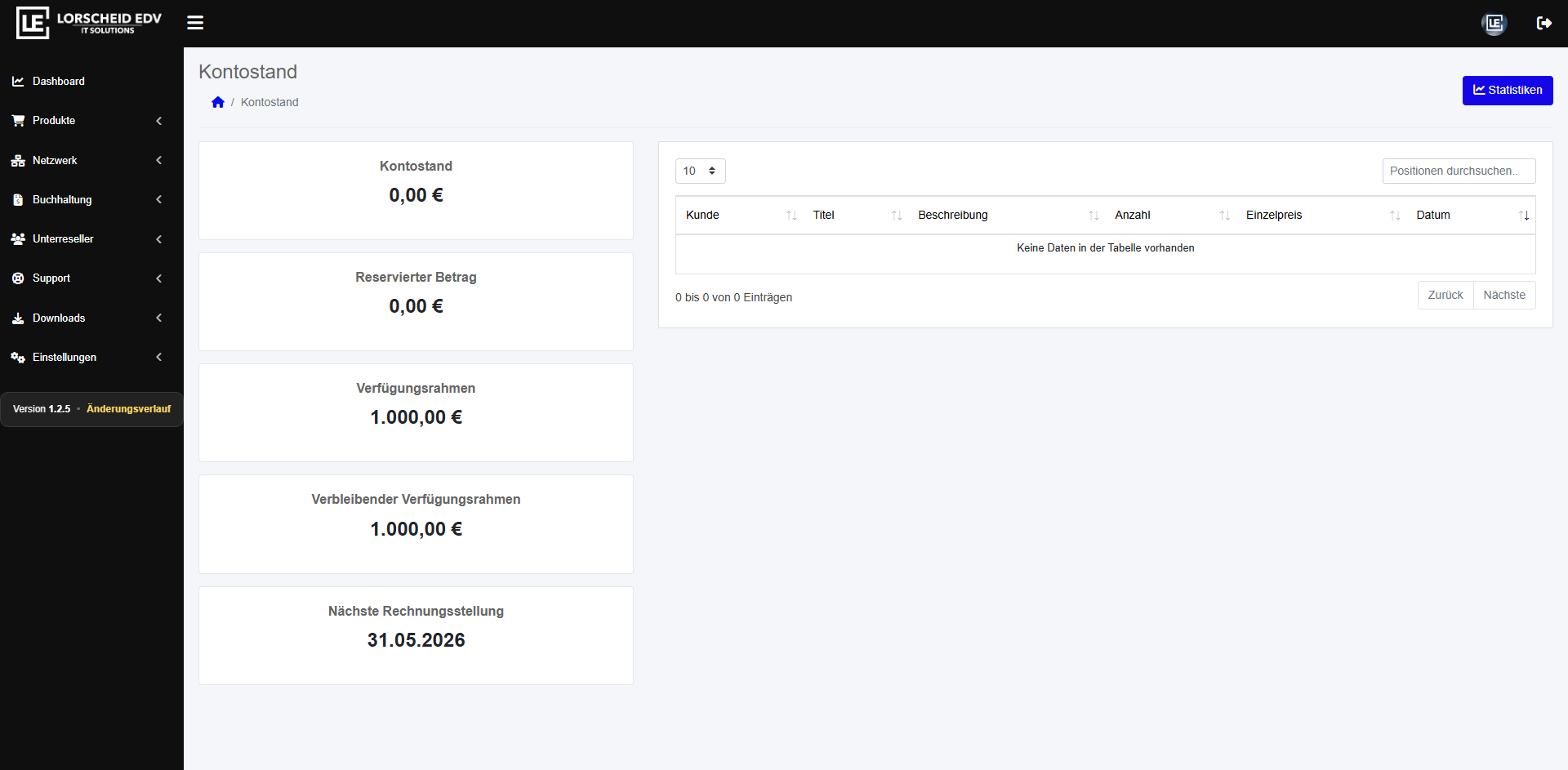 Reseller Interface Screenshot 6